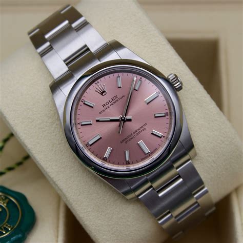 rolex oyster perpetual rose zifferblatt|rolex oyster steel watch.